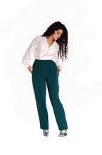 Load image into Gallery viewer, CASSANDRA pantalone verde smeraldo - Zina Italia
